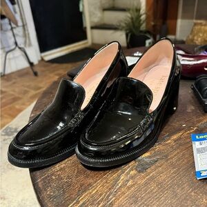 Kate Spade Shiny Black Loafers